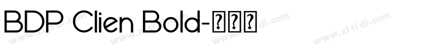 BDP Clien Bold字体转换